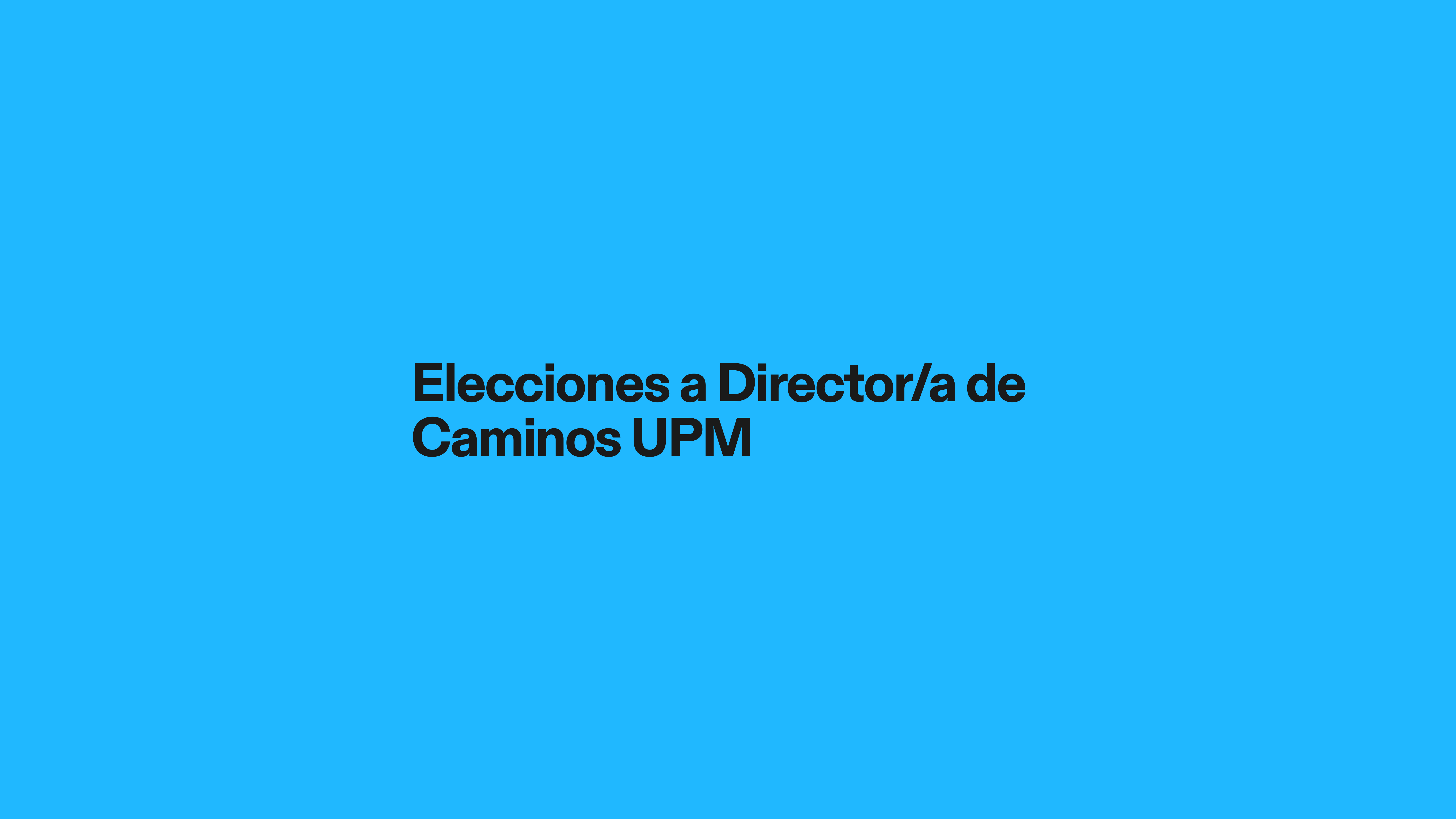 Convocatoria elecciones Director/a